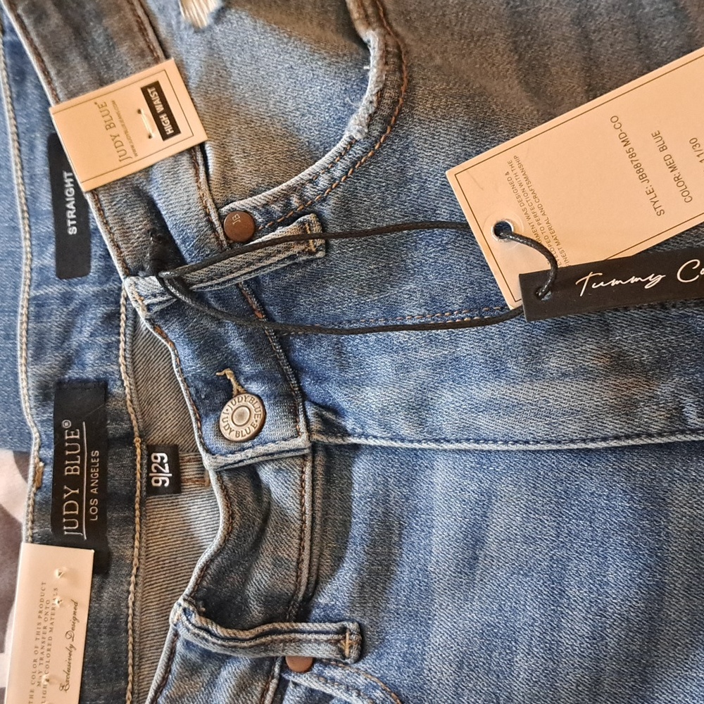 Judy Blue Tummy Control Top High Rise Straight Jeans - Picture 12 of 12